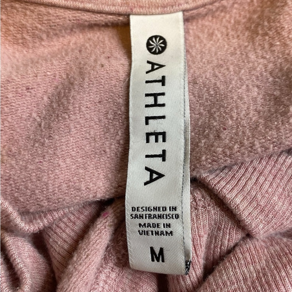 Athleta Pink Berry Balance Pullover Crewneck Sweatshirt Women’s Size M - Picture 7 of 11
